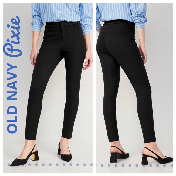 Old Navy Pants - NWT Old Navy High Rise Pixie Ankle Pants Black 6T or 6 Tall